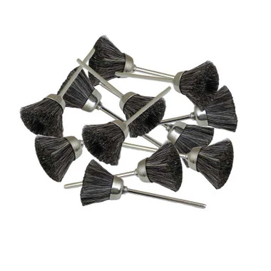 Mounted Cup Brush 1/2 Inch Diameter Soft 3/32 Inch Mandrel Pack Of 12 1 Mounted Cup Brush 1/2 Inch Diameter Soft 3/32 Inch Mandrel Pack Of 12