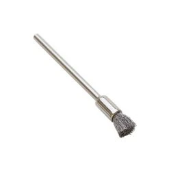 Steel Wire End Brushes On 3/32 Inch Mandrels Length 1/4 Inch Diameter 3/8 Inch Pack Of 6