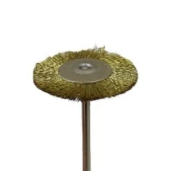 Mounted 1 Inch Crimped Brass Wire Brush On Mandrel Pack Of 6