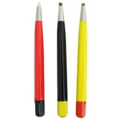 Metal Scratch Brush Set Of 3 In Fiberglass Steel And Brass
