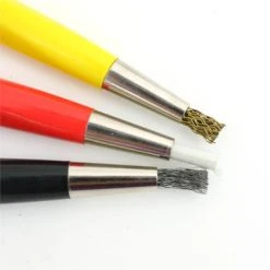 Alternative view of Metal Scratch Brush Set Of 3 In Fiberglass Steel And Brass