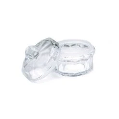 Clear Glass Alcohol Cup With Knob 3 1/2 Oz