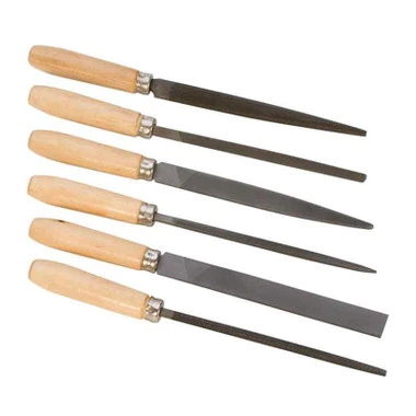 Jewelry File Set 6 Piece With Wood Handles- German 1 Jewelry File Set 6 Piece With Wood Handles- German