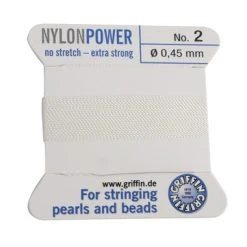 Nylon Bead Cord Card With Stainless Steel Needle Griffin Brand