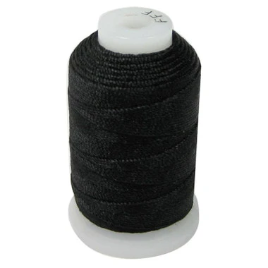 Black Bead Cord Silk Size F .348mm 140 Yard Spool 1 Black Bead Cord Silk Size F .348mm 140 Yard Spool