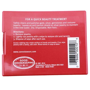 Connoisseurs Jewelry Cleaner Wipes 25 Wipe Dispenser 3 Connoisseurs Jewelry Cleaner Wipes 25 Wipe Dispenser - Image 3