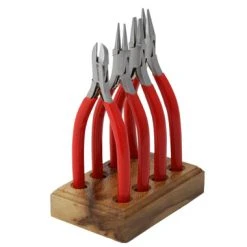 Ergo Grip Pliers Set Of Four On Wood Base CLEARANCE