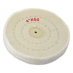 Buffs Finex Muslin Shellac Center 4"Diam ~ 50 Ply 4 Row Stitch -The Beadsmith Shop jewelry polishing buff 17.624photo3 21033.1658871934