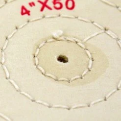 Buffs Finex Muslin Shellac Center 4"Diam ~ 50 Ply 4 Row Stitch -The Beadsmith Shop jewelry polishing buff 17.624photo4 73108.1658871934