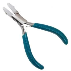 Glitter Line 4.5 Inch Flat Nylon Jaw Jewelers Stainless Pliers