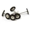 3/4 Inch Mounted Super Wheel Brushes On 3/32 Inch Mandrel Box Of 12-88679