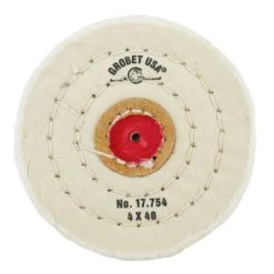 Buffs Finex Muslin With Leather Centers 4" ~ 40 Ply 3 Row Stitch