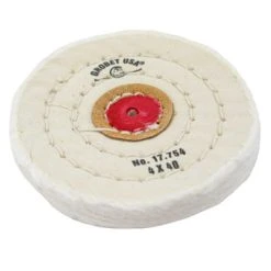 Buffs Finex Muslin With Leather Centers 4" ~ 40 Ply 3 Row Stitch -The Beadsmith Shop muslin polishing buff 17.754photo3 45514.1658871935
