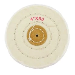 Finex Muslin Buff With Leather Center 4 Inch 50 Ply