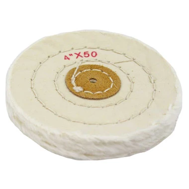Finex Muslin Buff With Leather Center 4 Inch 50 Ply 3 Finex Muslin Buff With Leather Center 4 Inch 50 Ply - Image 3