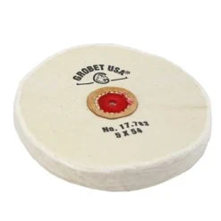 Buffs Finex Muslin Loose With Leather Centers 5 Inch- Ply 54 -The Beadsmith Shop muslin polishing buff 17.783photo3 35581.1658871935