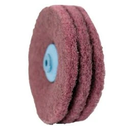 Satin Finish Buff With Plastic Center 4 Inch 3 Ply Medium