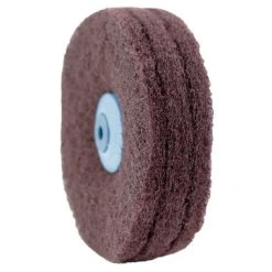 Satin Finish Buff With Plastic Center 4 Inch 3 Ply Fine