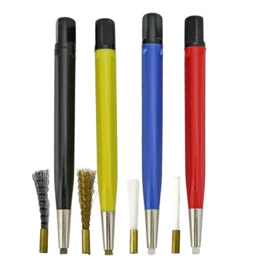 Metal Scratch Brush Set Of 4 With Brush Refills 1 Metal Scratch Brush Set Of 4 With Brush Refills