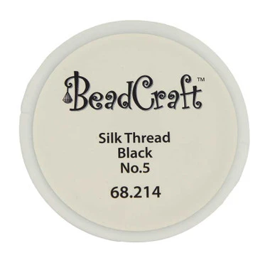 Black Silk Beading Thread Spool 65 Meters-89221 1 Black Silk Beading Thread Spool 65 Meters-89221
