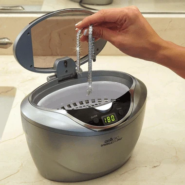 GemOro Sparkle Spa PRO Ultrasonic Jewelry Cleaner 750mL Slate Grey Color 4 GemOro Sparkle Spa PRO Ultrasonic Jewelry Cleaner 750mL Slate Grey Color - Image 4