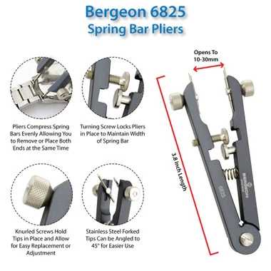 Bergeon 6825 Watch Bracelet Pliers Watch Band Tool-68154 2 Bergeon 6825 Watch Bracelet Pliers Watch Band Tool-68154 - Image 2