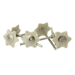 Star Shape Mounted Bristle Brushes 3/32 Inch Shank Pack Of 6-94346