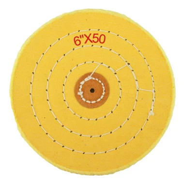 Yellow Treated Polishing Buff 6 Inch Diameter- Choose Ply Thickness-91366 1 Yellow Treated Polishing Buff 6 Inch Diameter- Choose Ply Thickness-91366