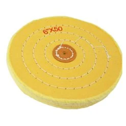 Yellow Treated Polishing Buff 6 Inch Diameter- Choose Ply Thickness-91367 -The Beadsmith Shop yellow polishing buff 17.659photo3 81866.1658872040 1