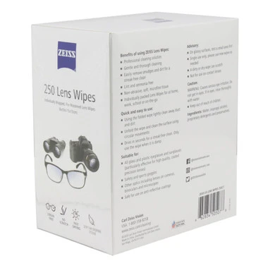 Zeiss Lens Cleaning Wipes Box Of 250 2 Zeiss Lens Cleaning Wipes Box Of 250 - Image 2